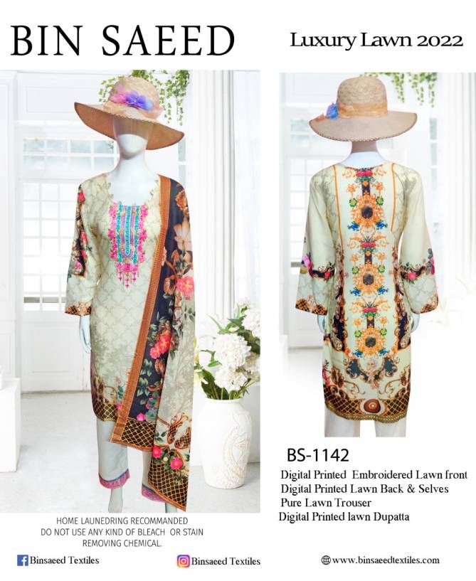 Bin Saeed Laen Collection Vol 12 Daily Wear Wholesale Karachi Cotton Dress Material

